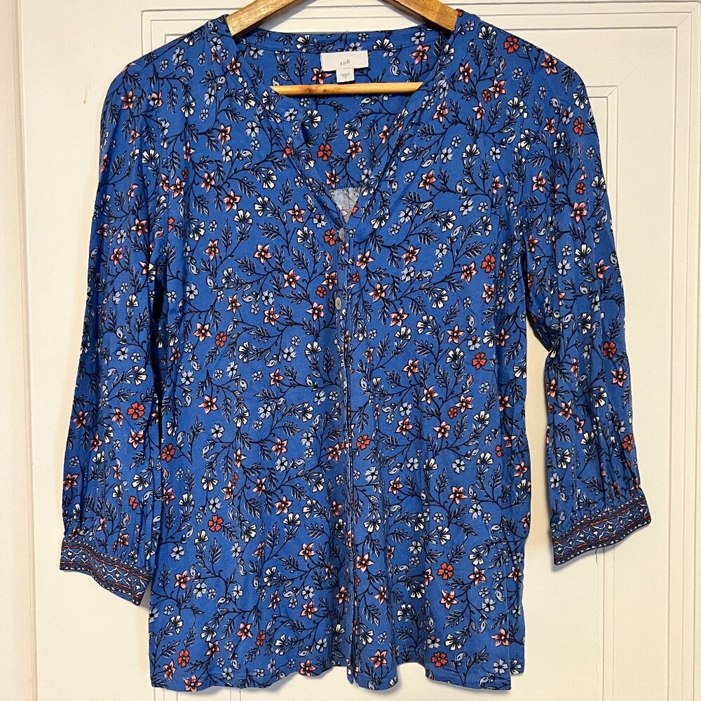 J. Jill Charming Floral Blouse
